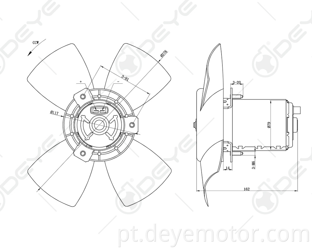 0 autodc novos produtos ventiladores de radiador de 12v para VW BRAZIL MARKRT